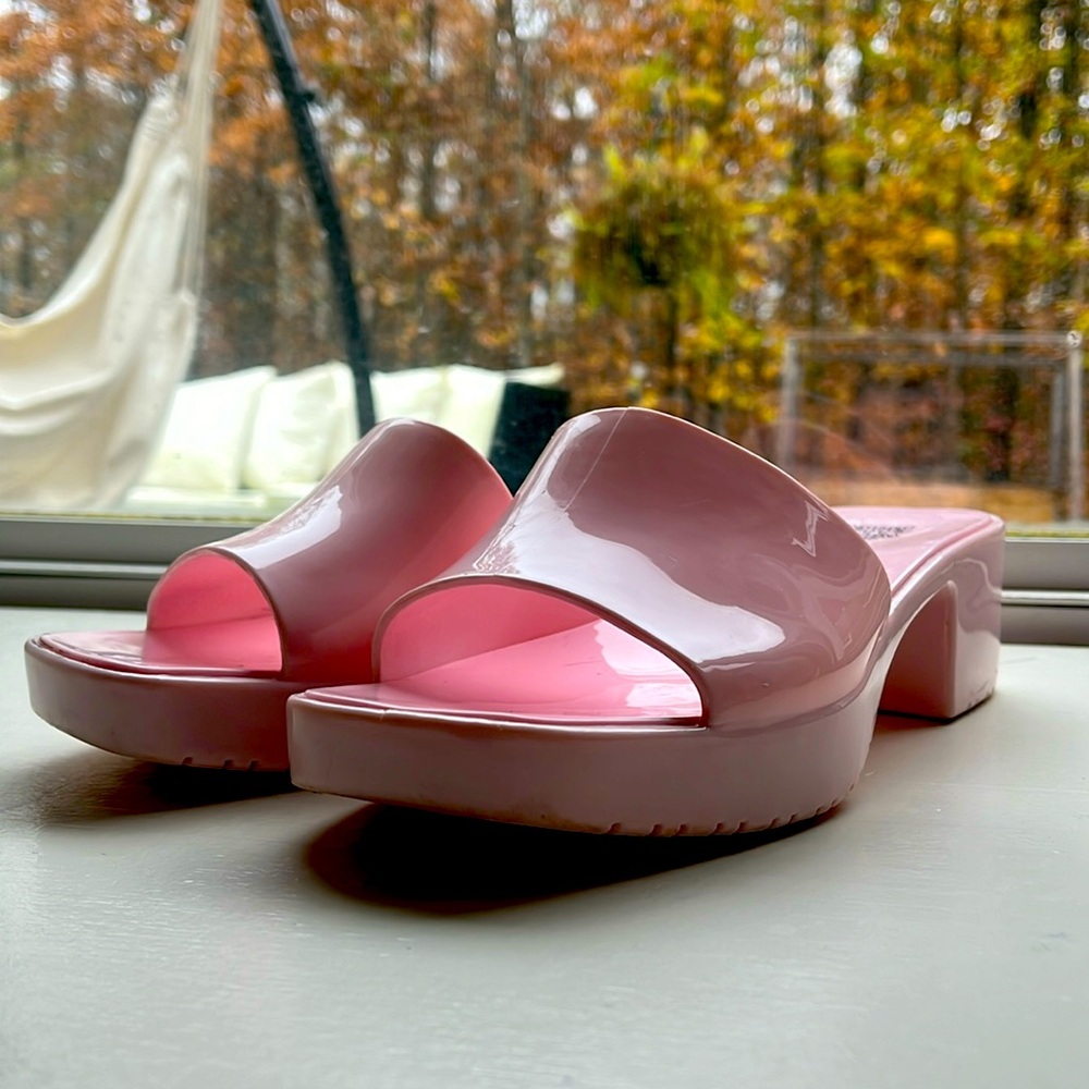 Wild Fable Pink Jelly Block Heels, Super Stylish, Easy to walk in.